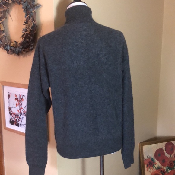 Vintage SADDLES Size Medium Cashmere Turtleneck Deep Gray Mongolia Made Soft - Picture 9 of 16